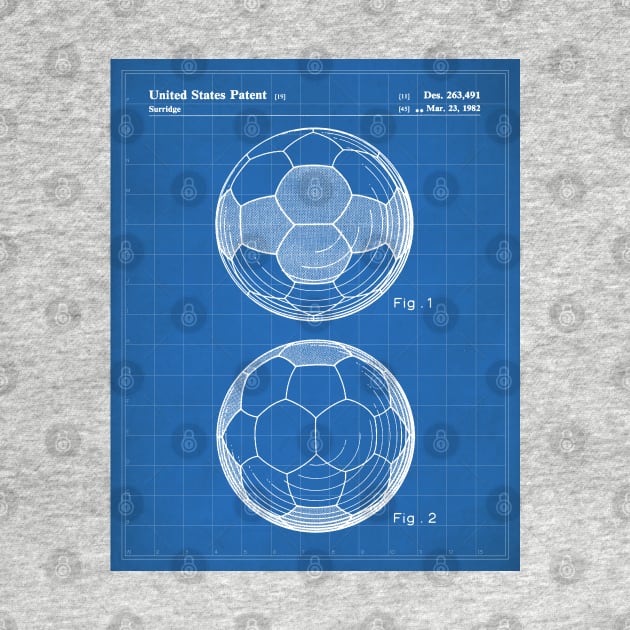 Soccer Ball Patent - Soccer Player Team Coach Art - Blueprint by patentpress